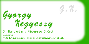 gyorgy negyessy business card